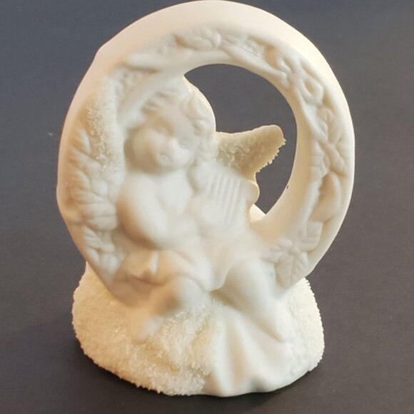 Vintage Christmas JOY Angel Candle Holder Ceramic Collection 1980's Set of 3 - Picture 4 of 14